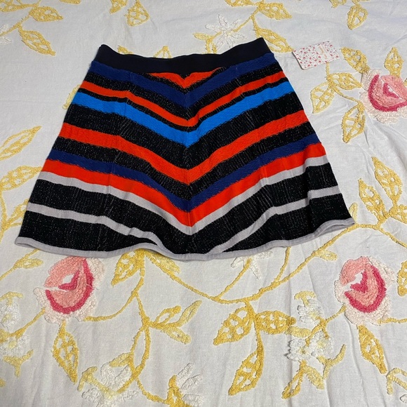 Free People Dresses & Skirts - Free People Chevron Print Knit Material Skirt (NWT)